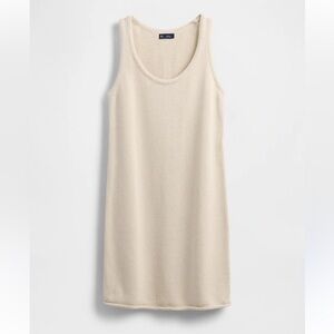 GAP WOMENS KNIT CREAM SWEATER DRESS MIDI SMALL TALL